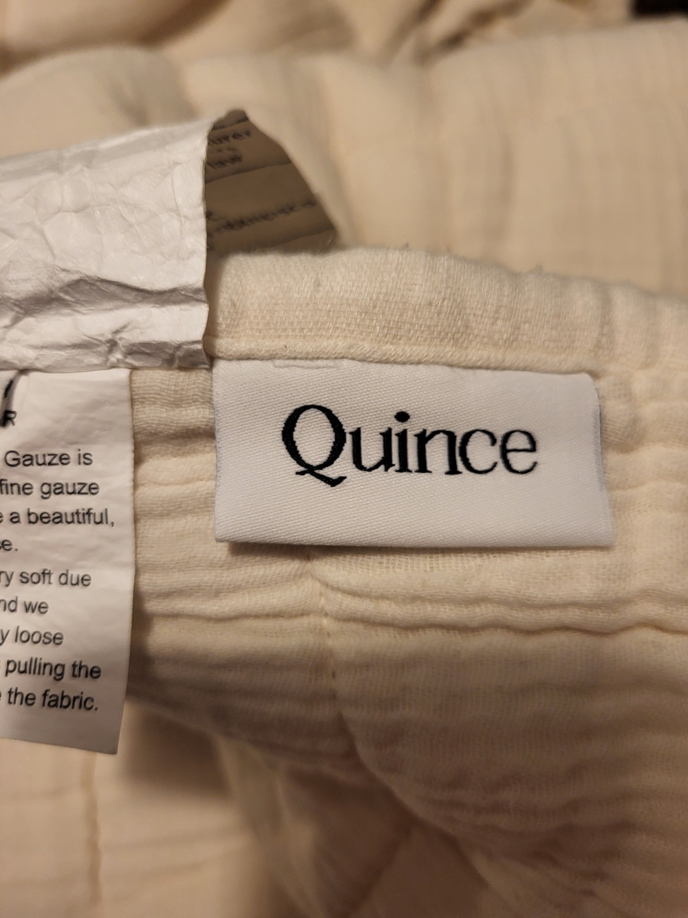 NEW Quince Organic Cotton Gauze Box Quilt Full/Queen Color Dune - Picture 5 of 7